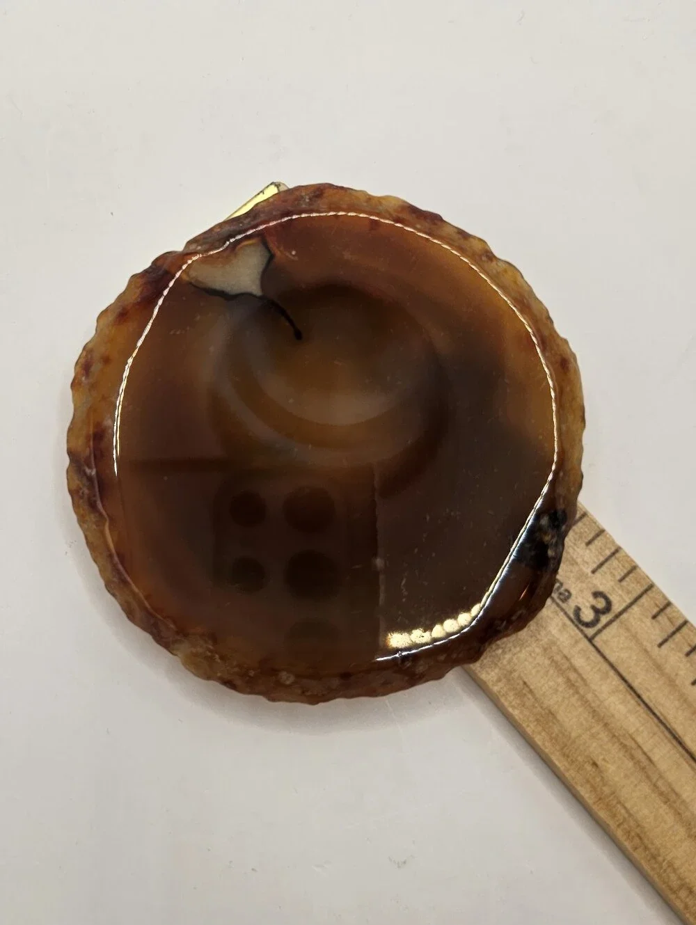 Vtg. Wheeler MFG Amber Montana Agate Belt Buckle